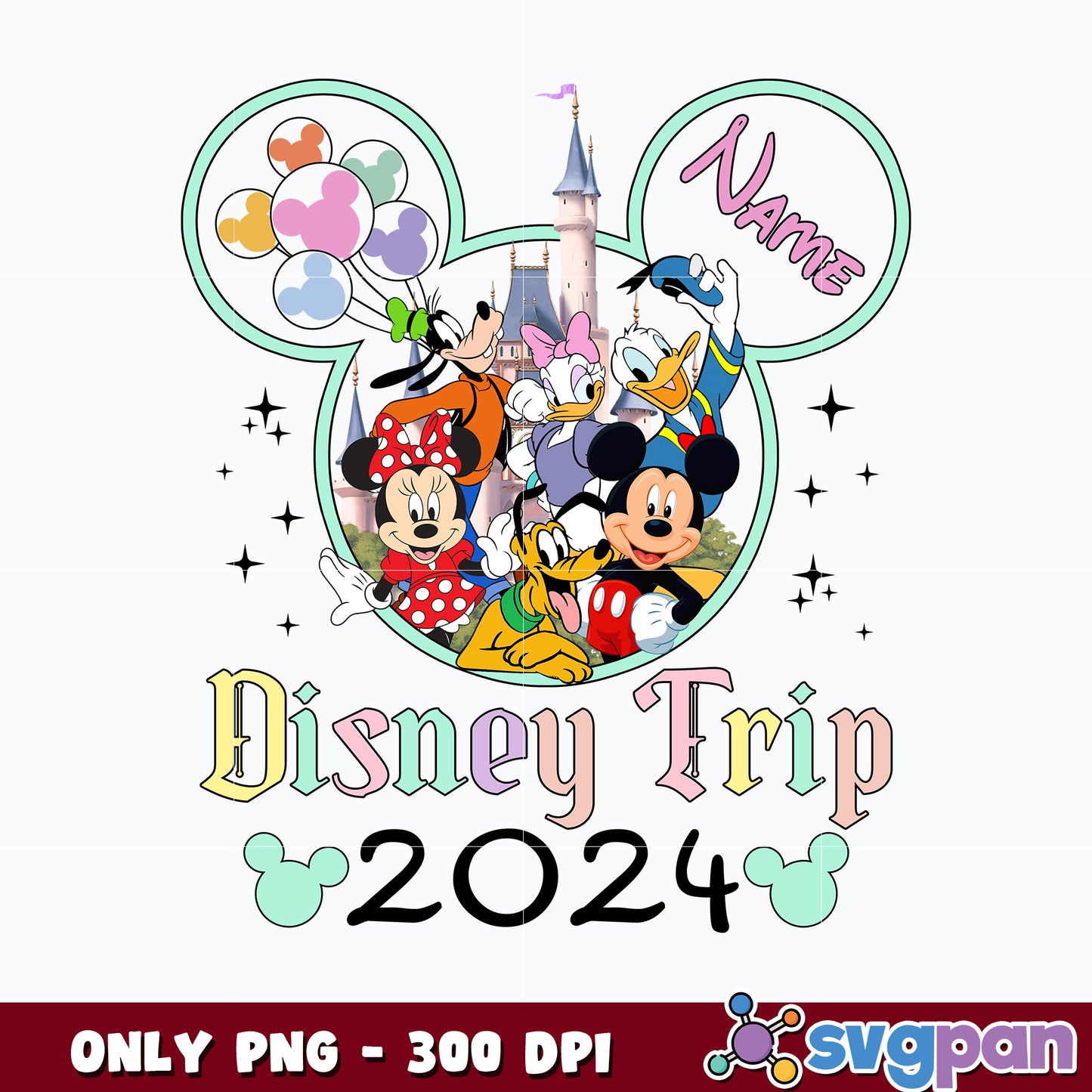 Mickey friends disney trip 2024 Png