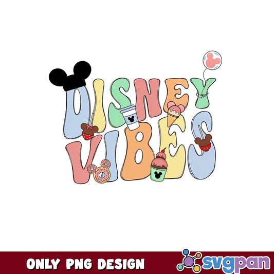 Disney Vibes PNG, Mickey Mouse Disney Trip PNG, Retro Disney PNG