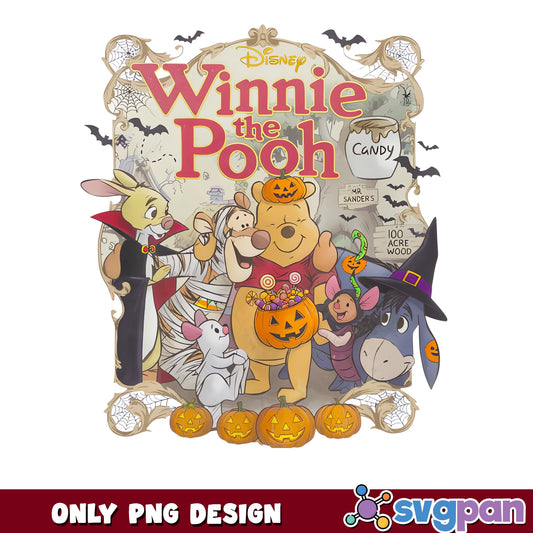Disney Winnie The Pooh Halloween PNG, Pooh And Friends PNG, Trick Or Treat PNG