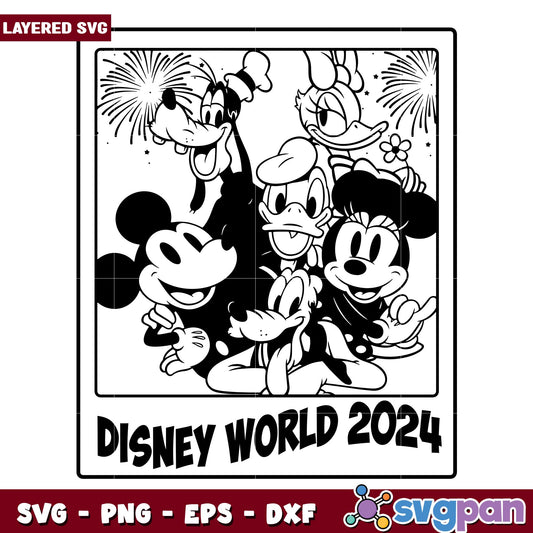 Disney World 2024 svg, Disney characters svg, Digital Download