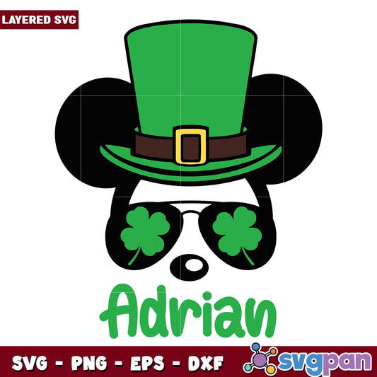 Disney adrian mouse patrick's day svg, Disney characters svg, Digital Download