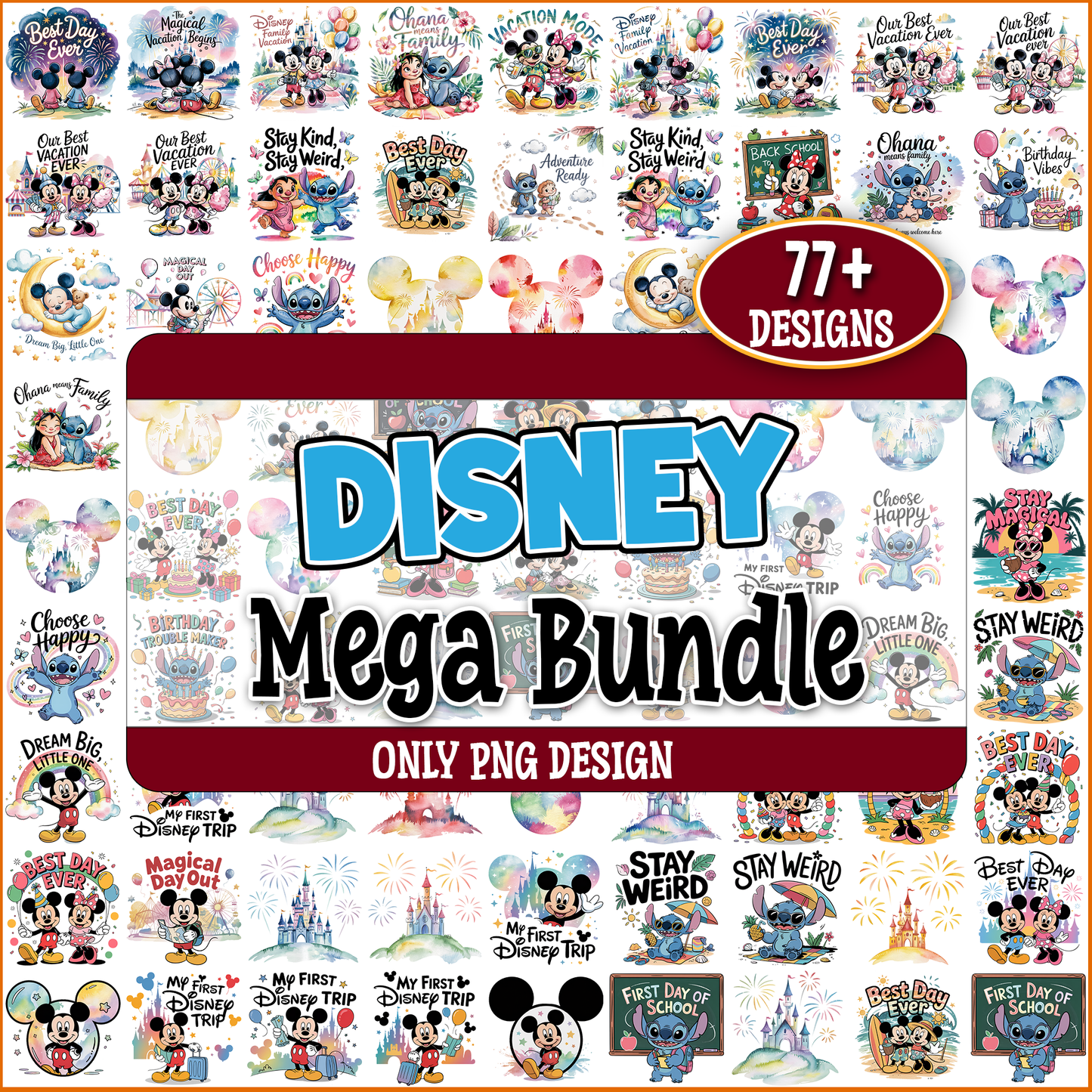 Disney best day ever png bundle