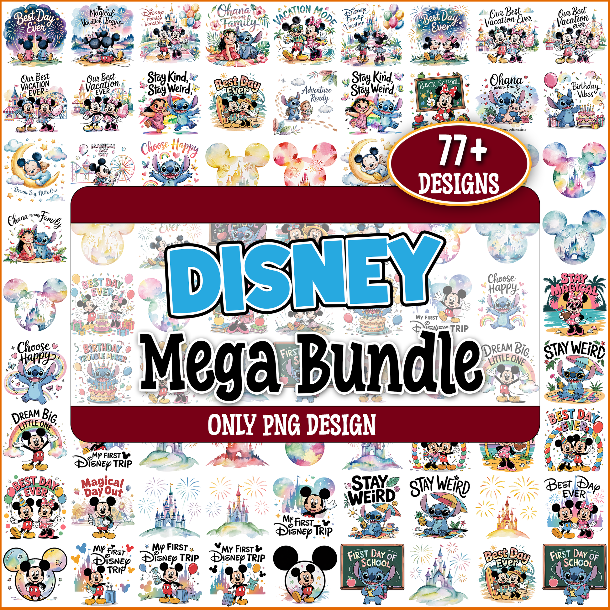 Disney best day ever png bundle