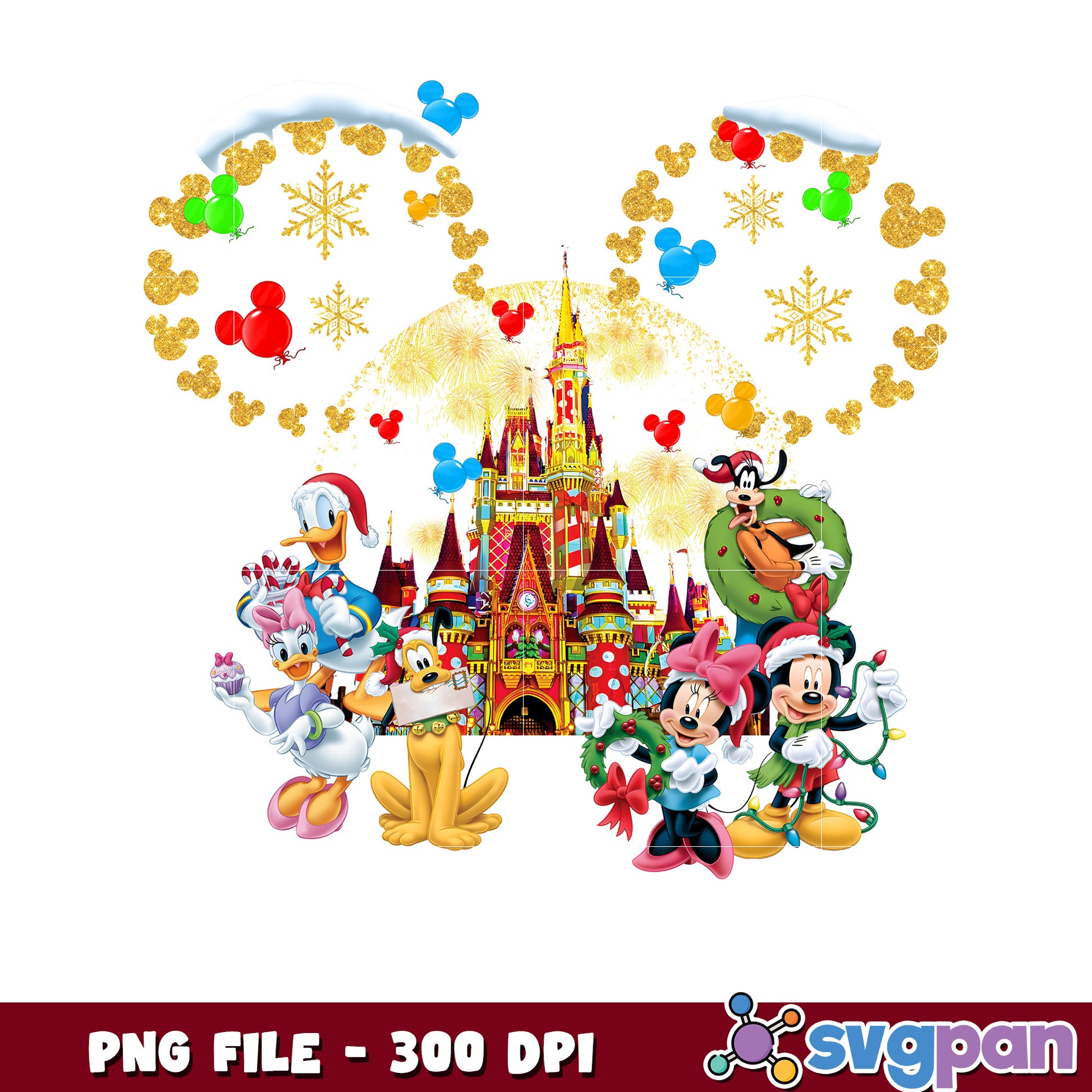 Disney's christmas png, merry christmas​ png, holiday png