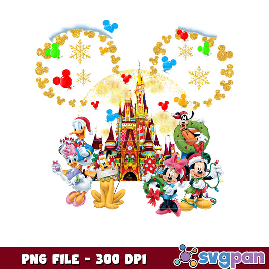 Disney's christmas png, merry christmas​ png, holiday png