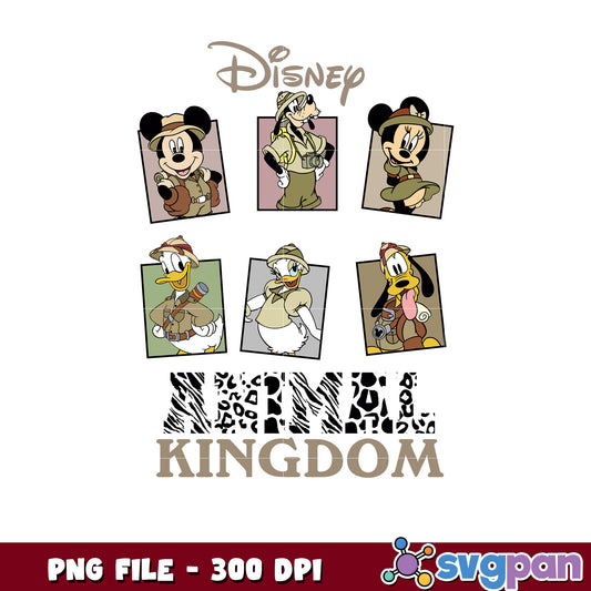 Disney animal kingdom design png, mickey mouse safari png, disney wildlife adventure png