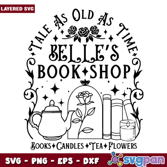 Disney belle co tale as old as time svg, tale as old as time svg