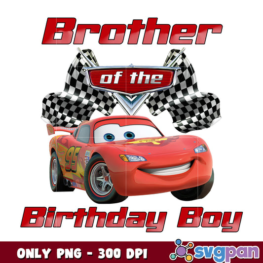 Disney car brother birthday boy png, disney car birthday png