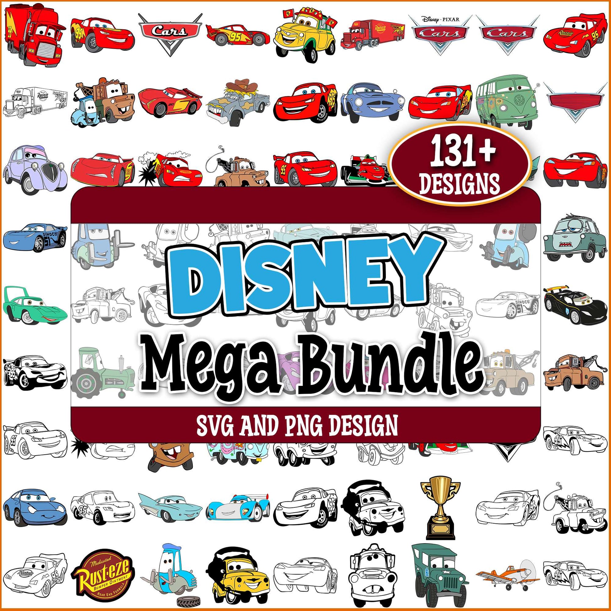 Disney cars set svg bundle