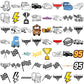 Disney cars set svg bundle, disney plus login svg, disney world tickets svg