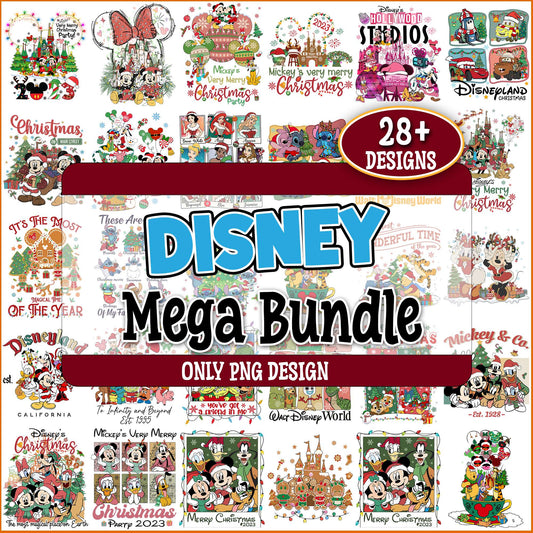 Disney cartoon christmas png bundle