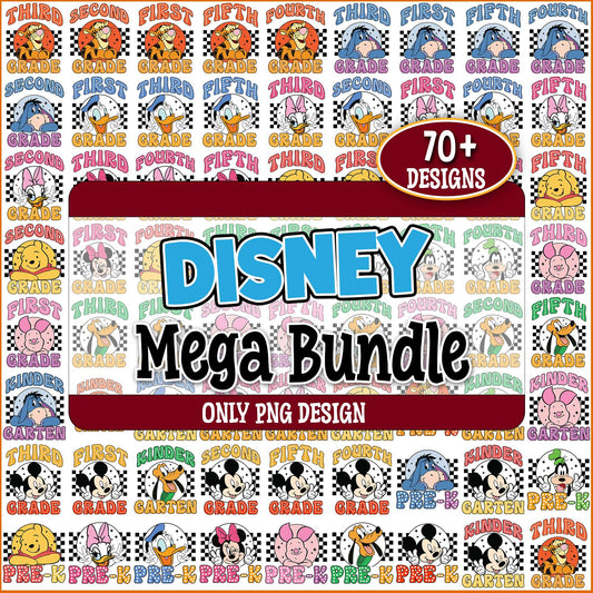 Disney cartoons school png bundle