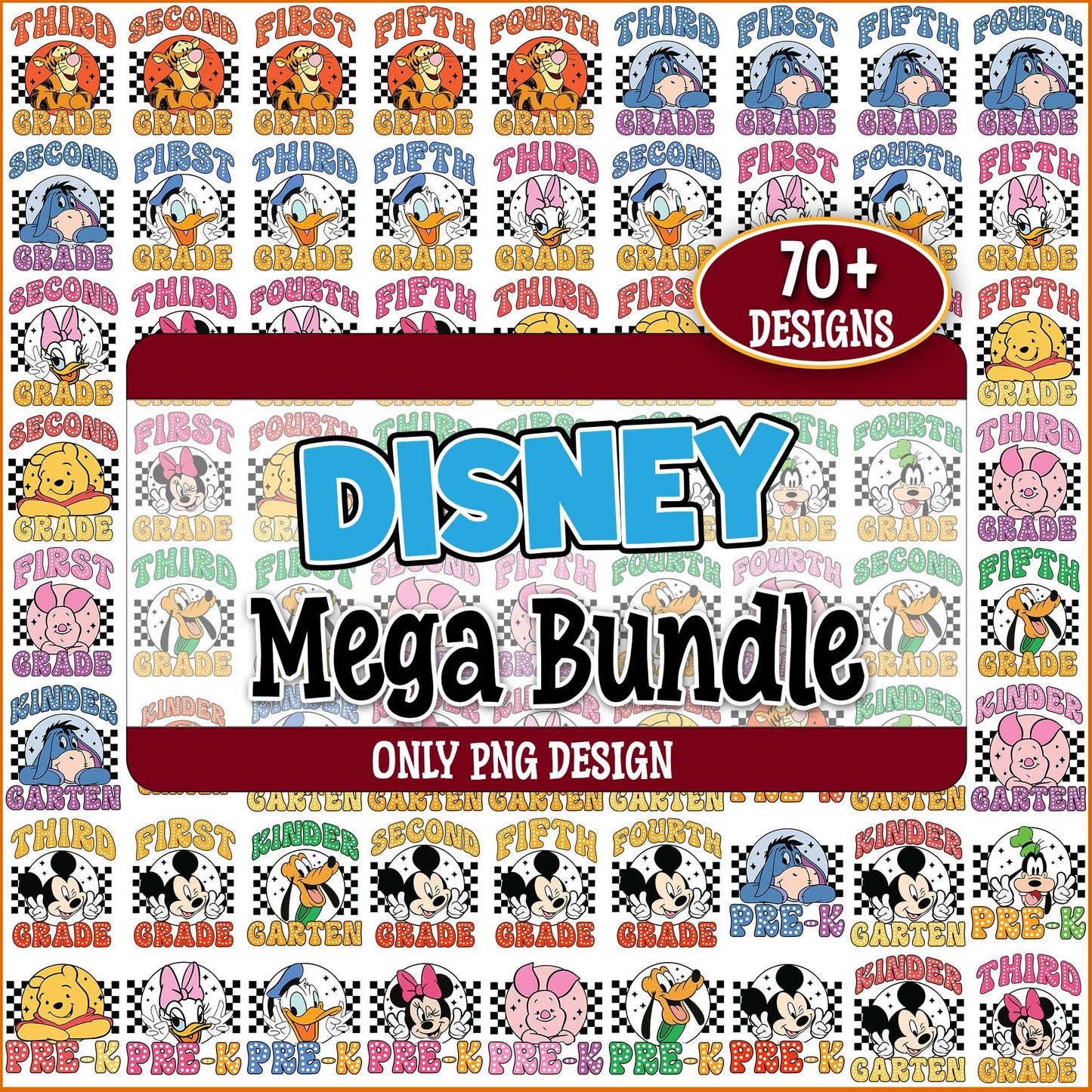 Disney cartoon school png bundle