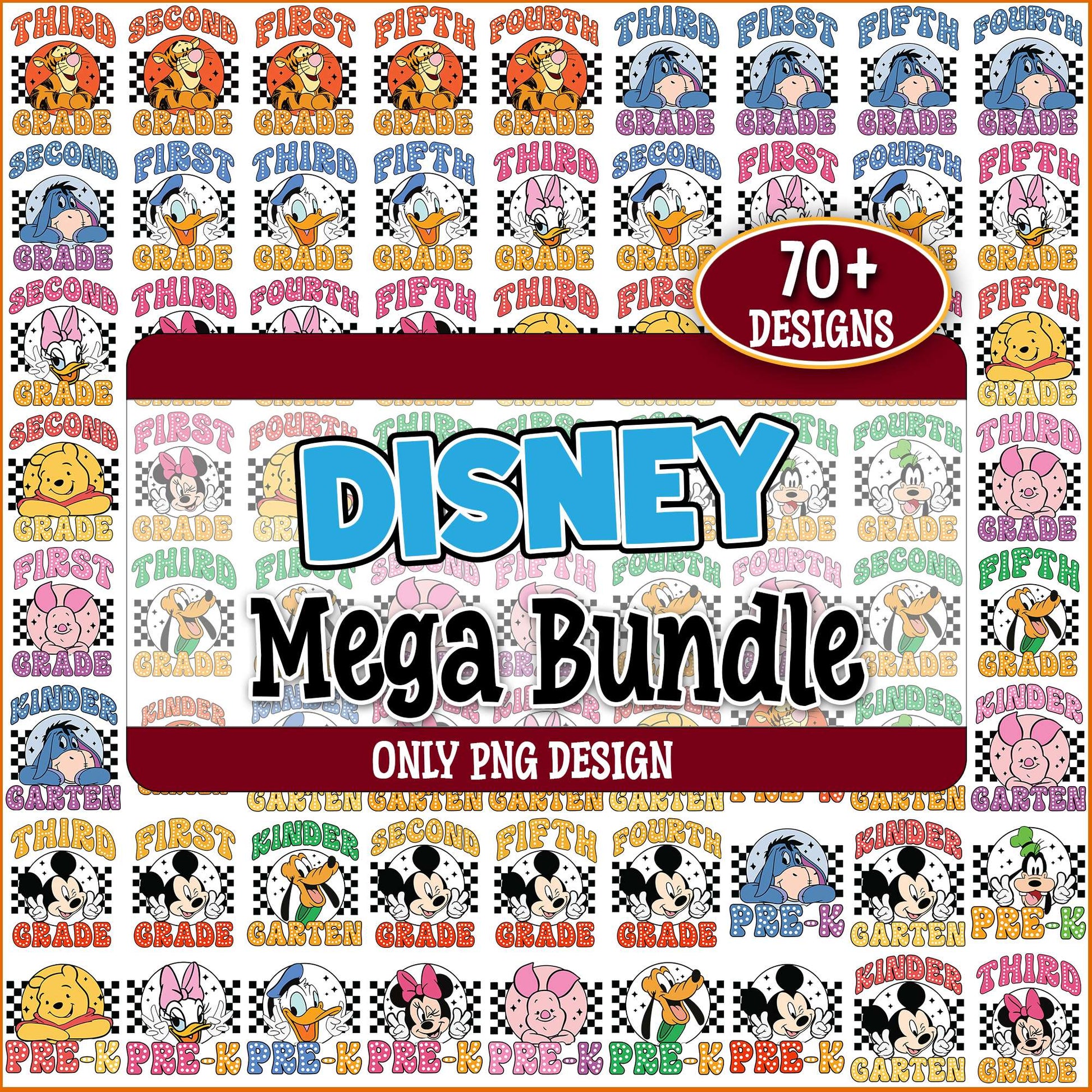 Disney cartoon school png bundle