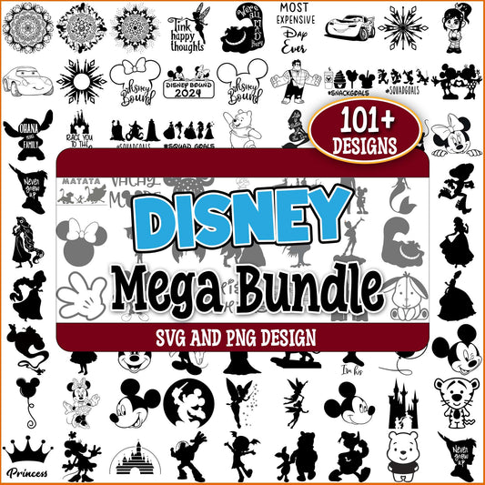 Disney cartoons svg bundle