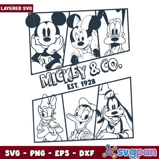 Disney characters design svg, disney mickey svg, disneyland svg