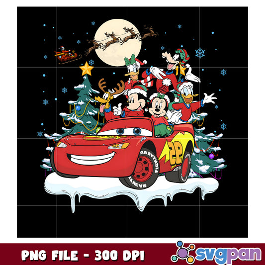 Disney characters png, christmas costume png, christmas season​ png