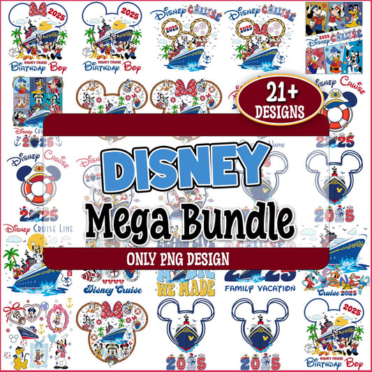 Disney cruise 2025 png bundle
