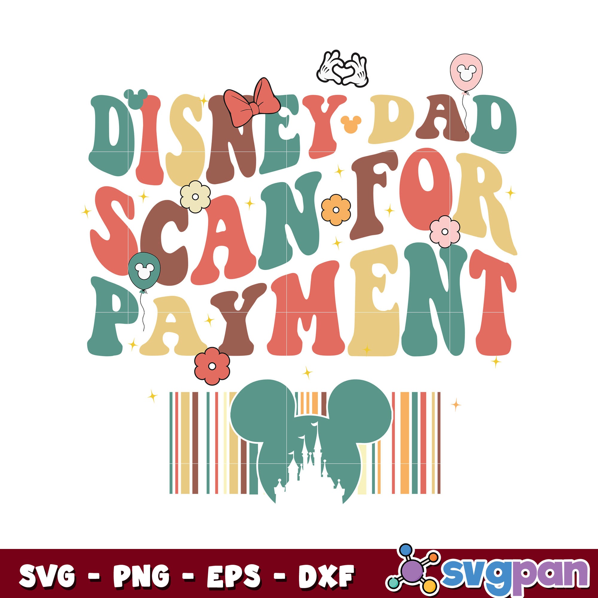 Disney dad scan for payment mickey svg, disney mickey mouse head svg ...