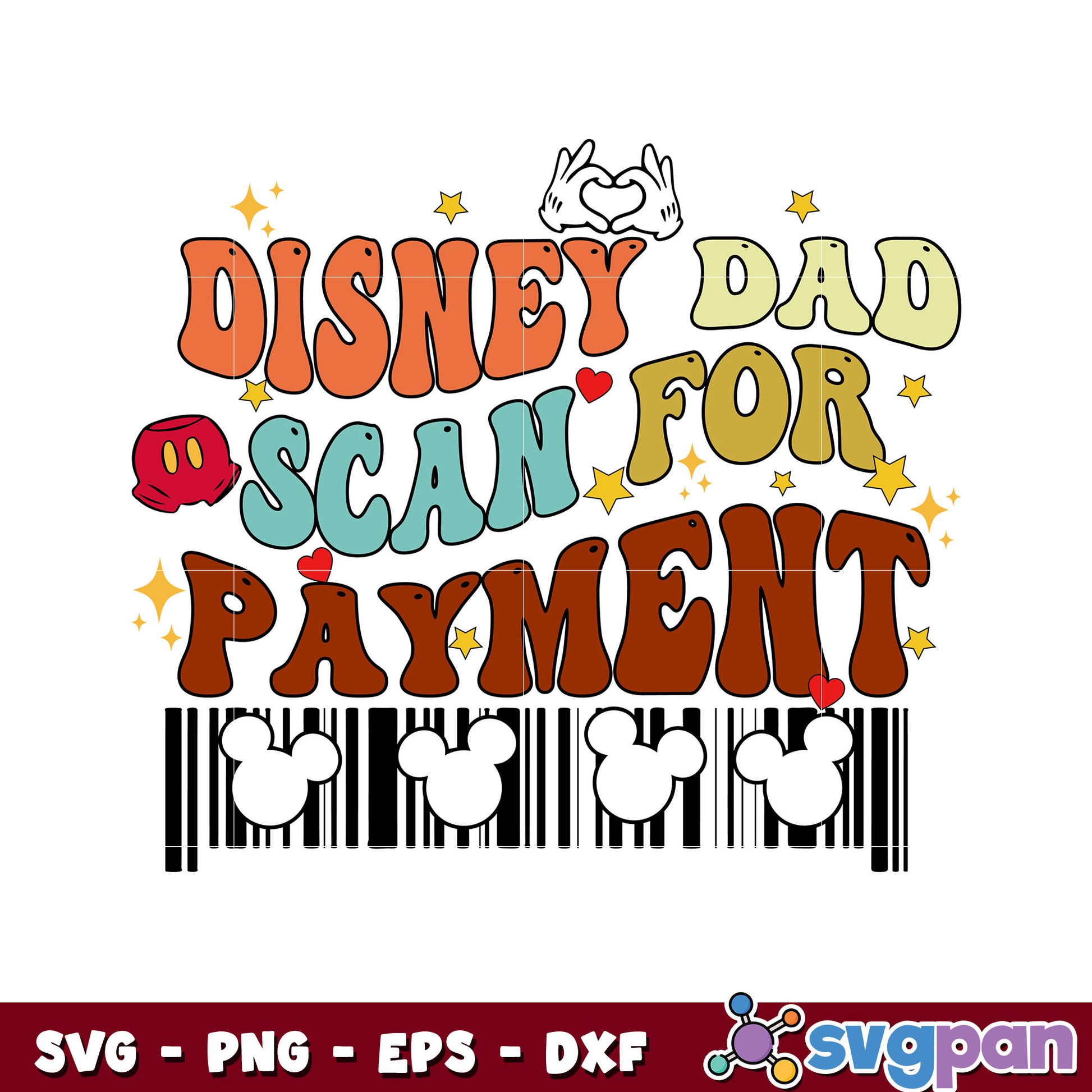 Disney dad scan for payment mickey design svg, mickey head svg