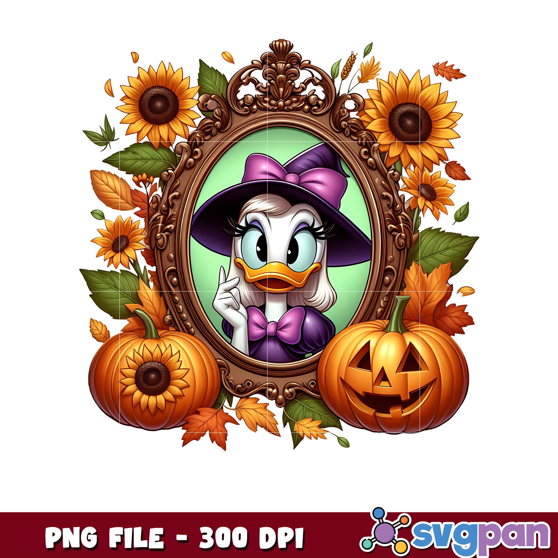 Disney daisy halloween flowers png, cartoon characters png, halloween png