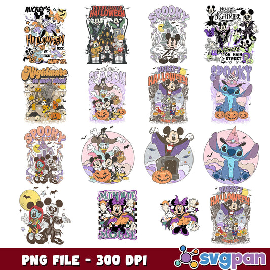 Disney every day is halloween png bundle