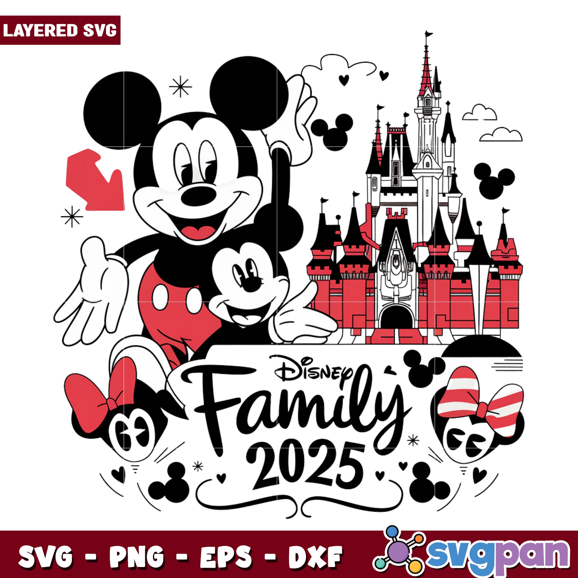 Disney family 2025 png, mickey mouse characters png, disney pixar png