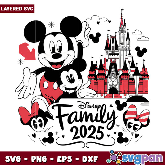 Disney family 2025 png, mickey mouse characters png, disney pixar png