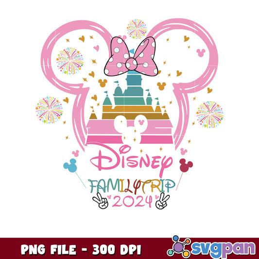 Disney family trip 2024 png, disney cruise png,disney world png