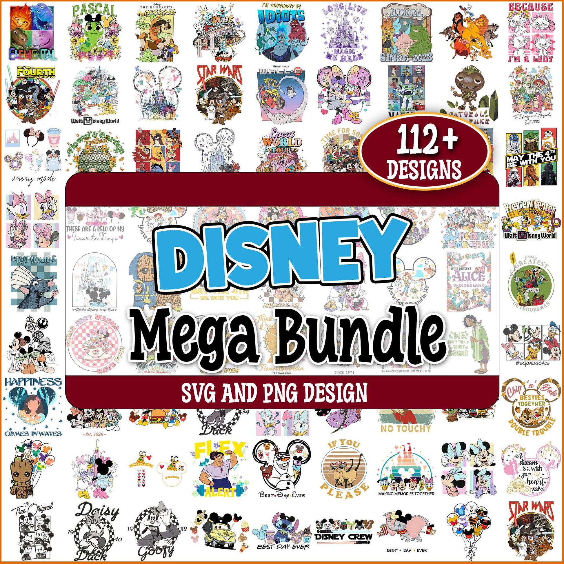 Disney fiction world art svg bundle