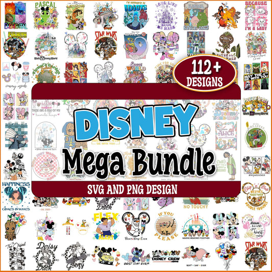 Disney fiction world art svg bundle