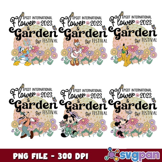 Disney garden festival png bundle