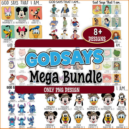 Disney god message png bundle