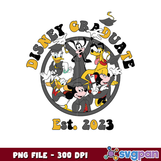 Disney graduate est 2023 png, disney graduation png, disney class of 2023 png
