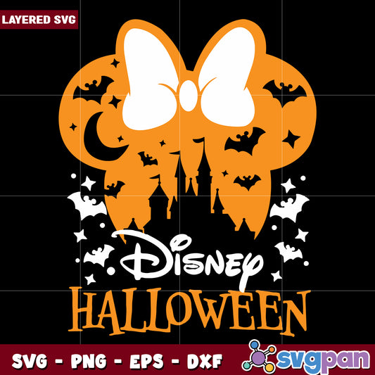 Disney halloween mimine ear svg, halloween horror nights​ svg, spooky halloween svg