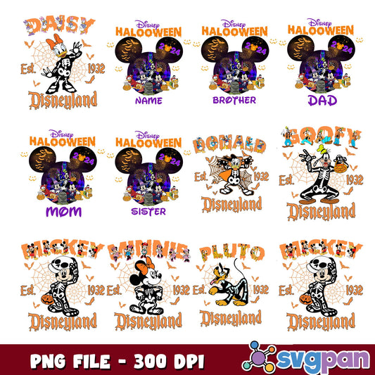 Disney halloween name png bundle