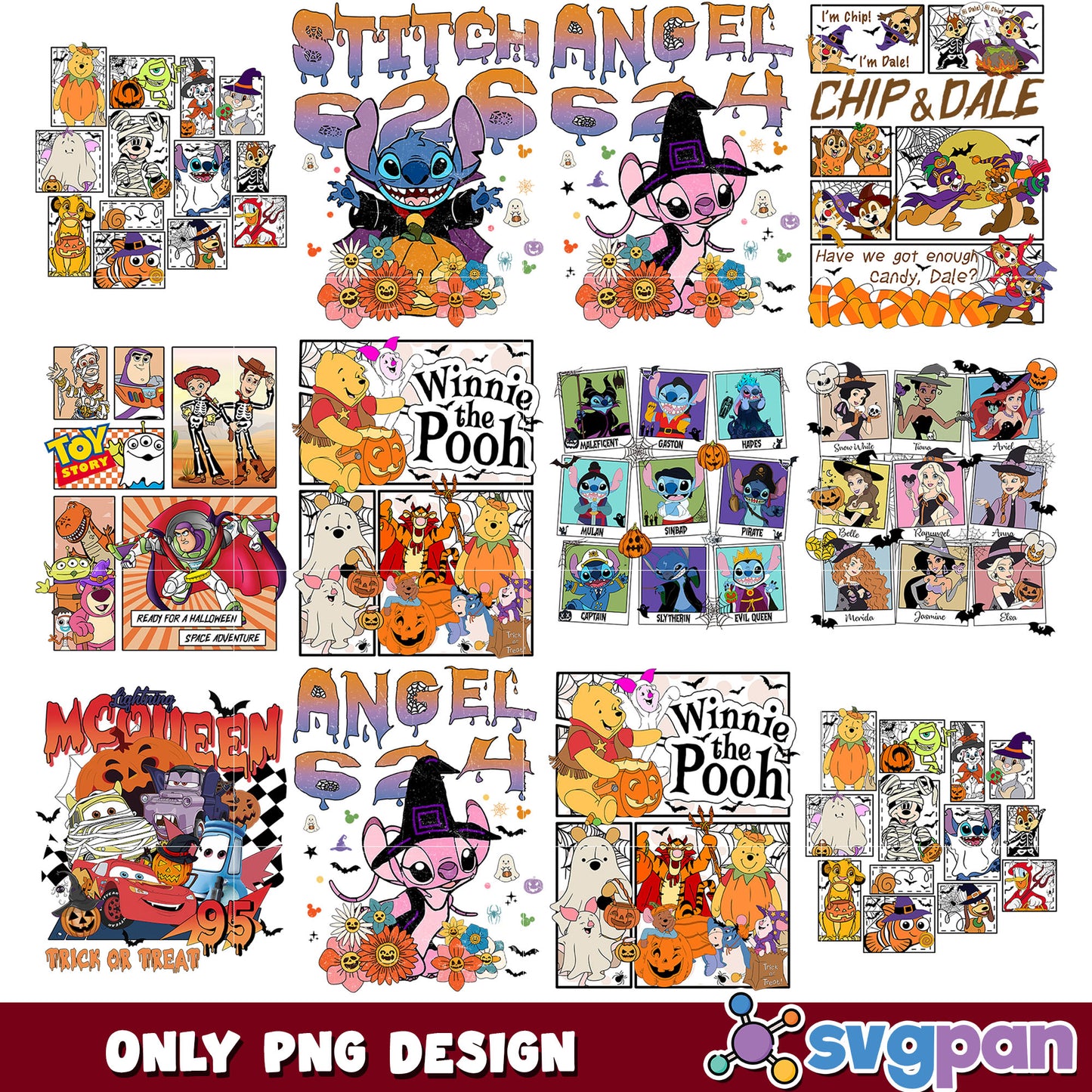 Disney halloween spirit png bundle