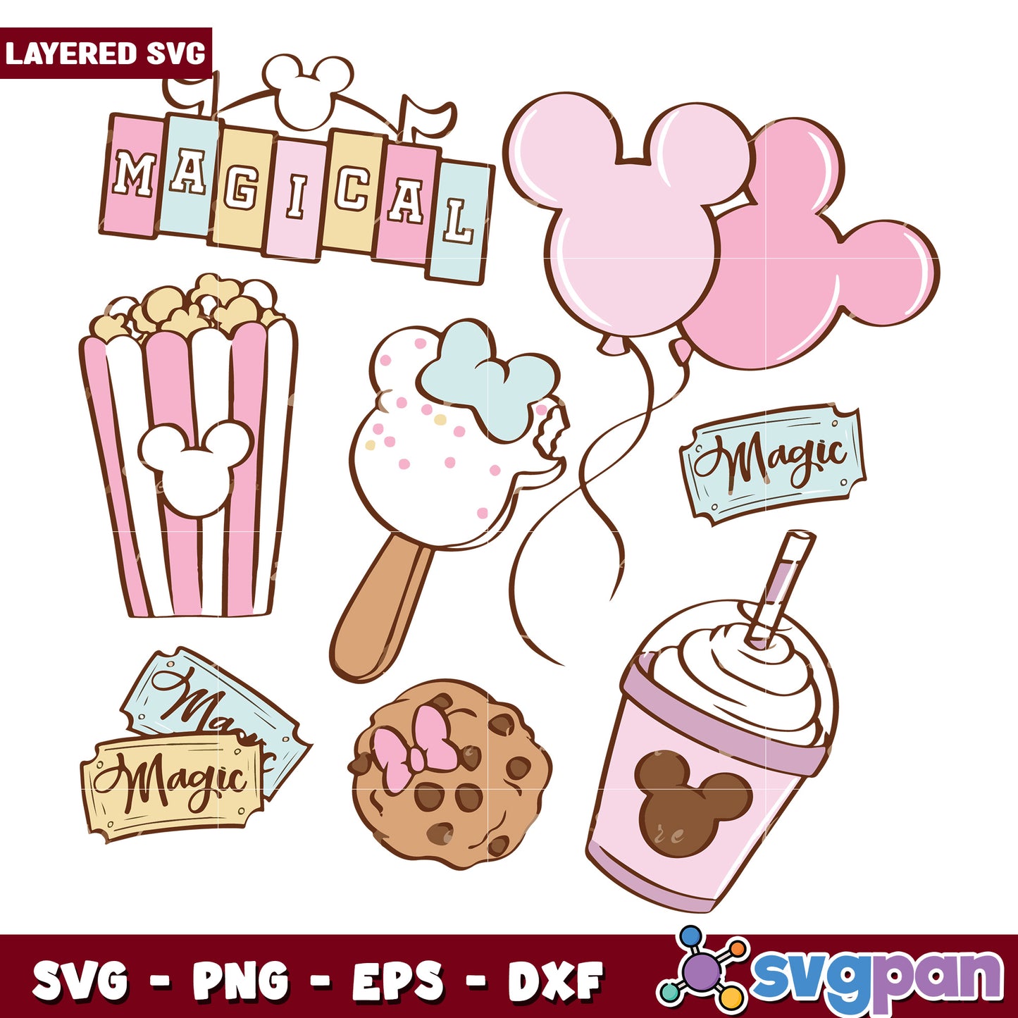 Disney ice cream svg, disney mickey mouse svg, disney trip svg
