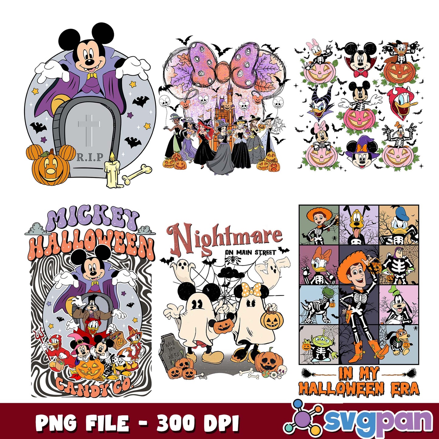 Disney in my halloween era png bundle