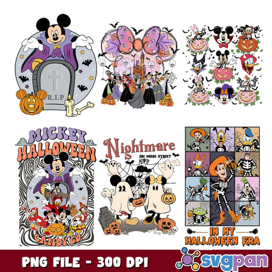 Disney in my halloween era png bundle