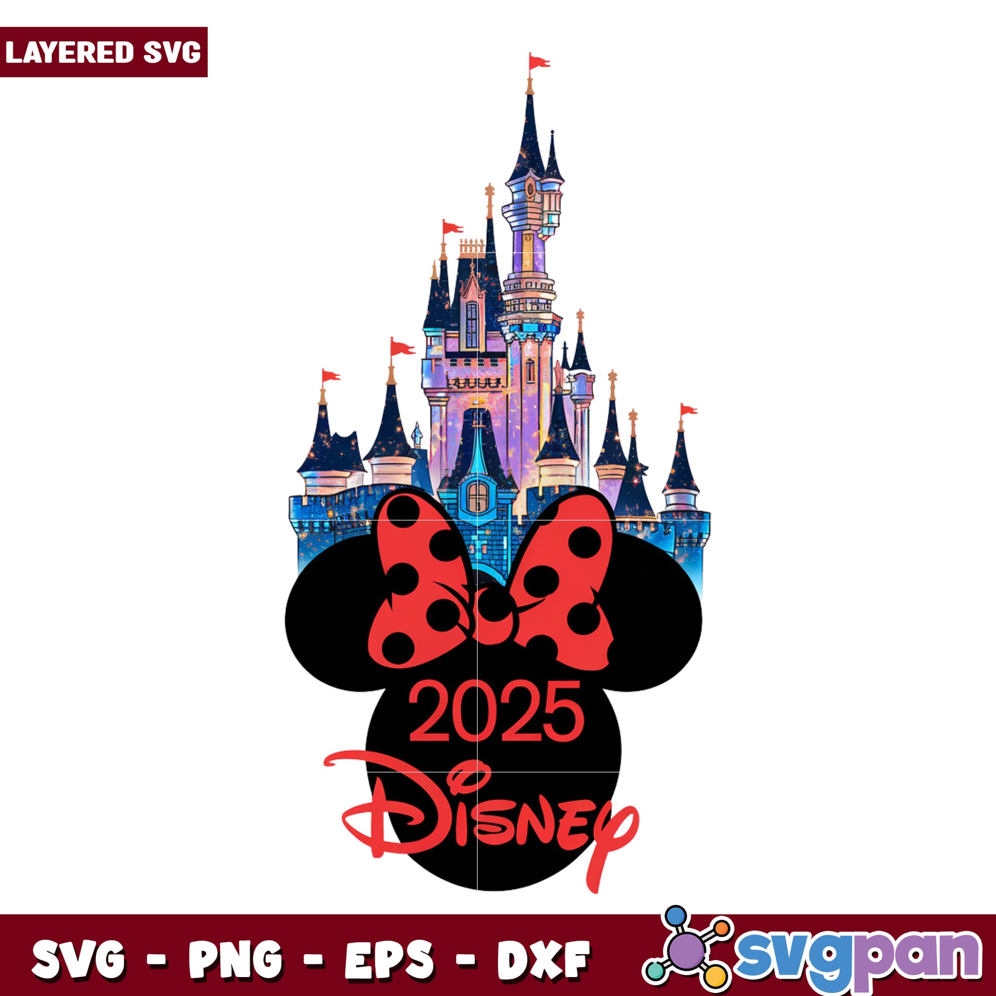 Disneyland 2025 design png, disneyland png,  summer vacation png