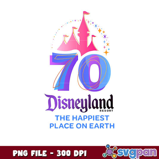 Disneyland 70th Anniversary Logo PNG The Happiest Place