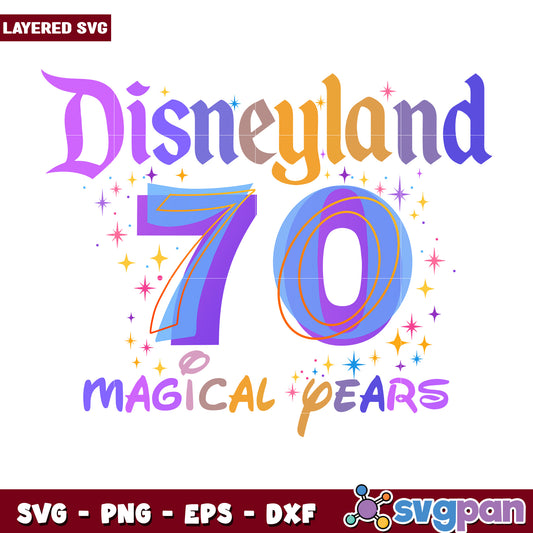 Disneyland 70th magical pears svg, mickey friends svg, disneyland celebration svg