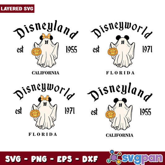 Disneyland Disneyworld Ghost SVG Bundle