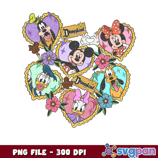 Disneyland Hearts PNG Characters