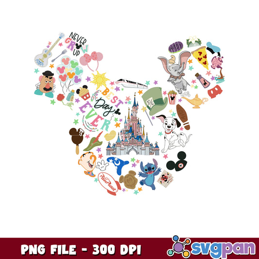 Disneyland Icons PNG Sublimation