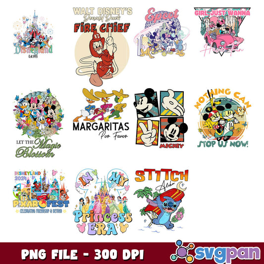 Disneyland PNG Bundle 10 Cute Designs