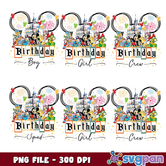 Disneyland birthday boy png bundle