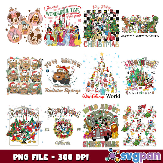 Disneyland christmas day png bundle