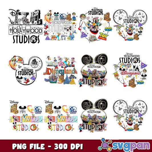 Disneyland design png bundle